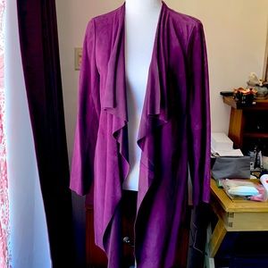 Eileen Fisher open suede jacket/Duster